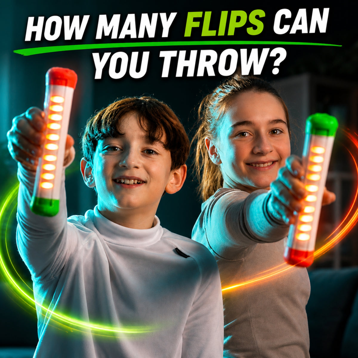 Kids playing Stickflip multiplayer flip game
