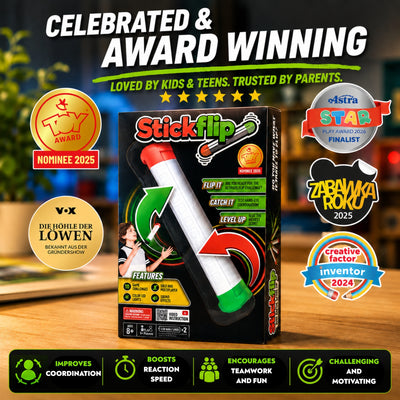 Stickflip toy awards and international recognition